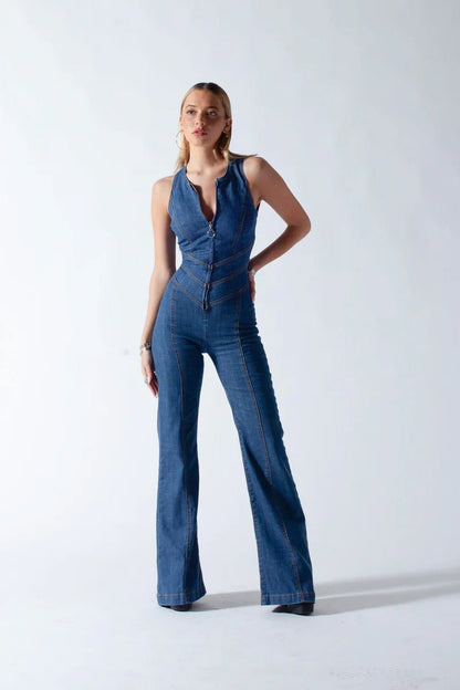 Denim Heart Jumpsuit