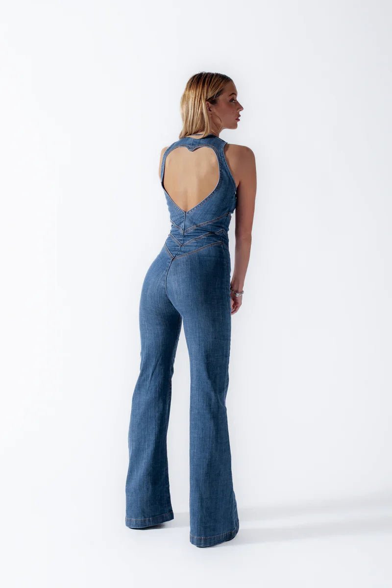 Denim Heart Jumpsuit