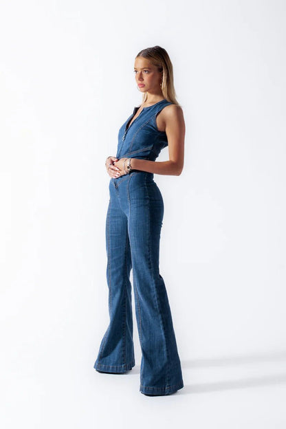 Denim Heart Jumpsuit