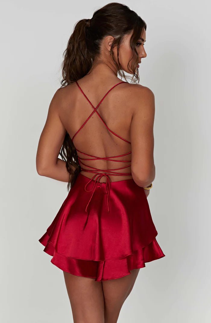 Backless Satin Dress